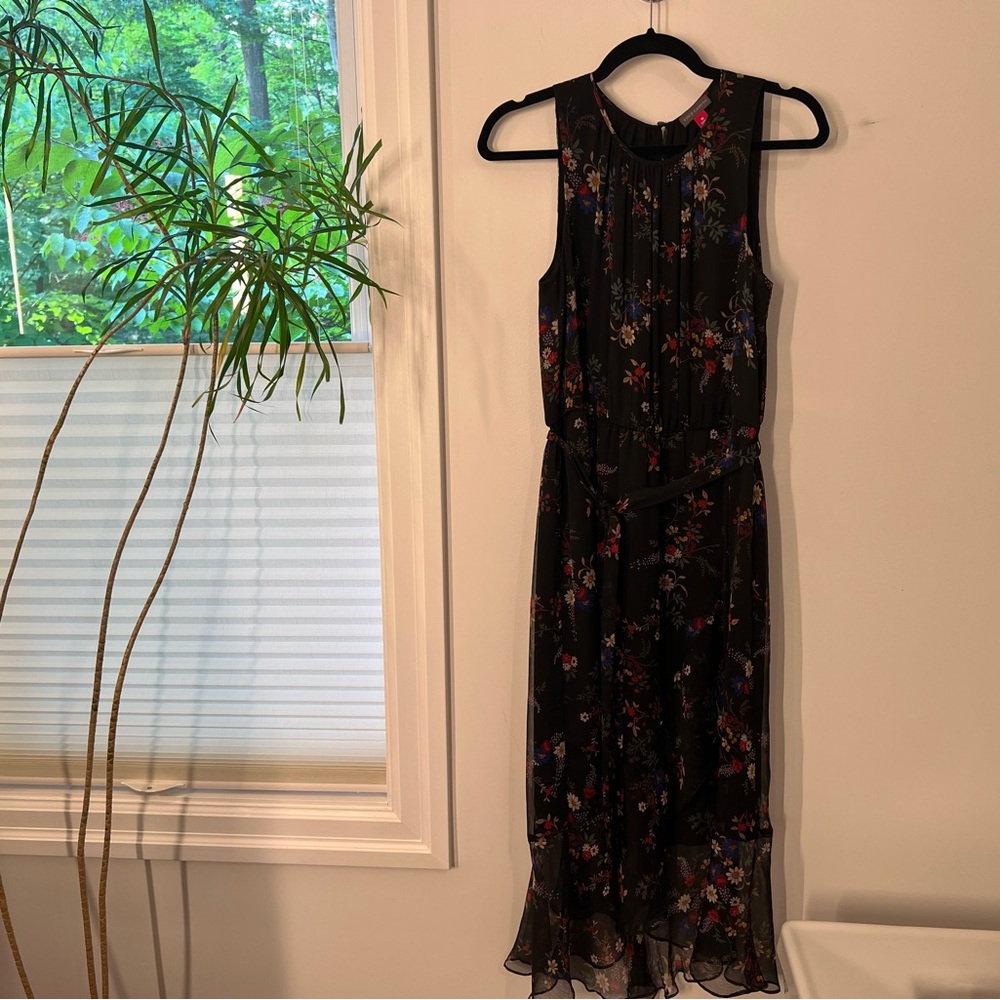 Vince Camuto long floral tie dress size 10 Nordstrom